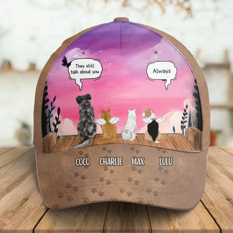 Personalized Pet Memorial Baseball Cap – A Meaningful Gift for Dog & Cat Lovers Who Miss Their Beloved Pets with up to 4 Pets