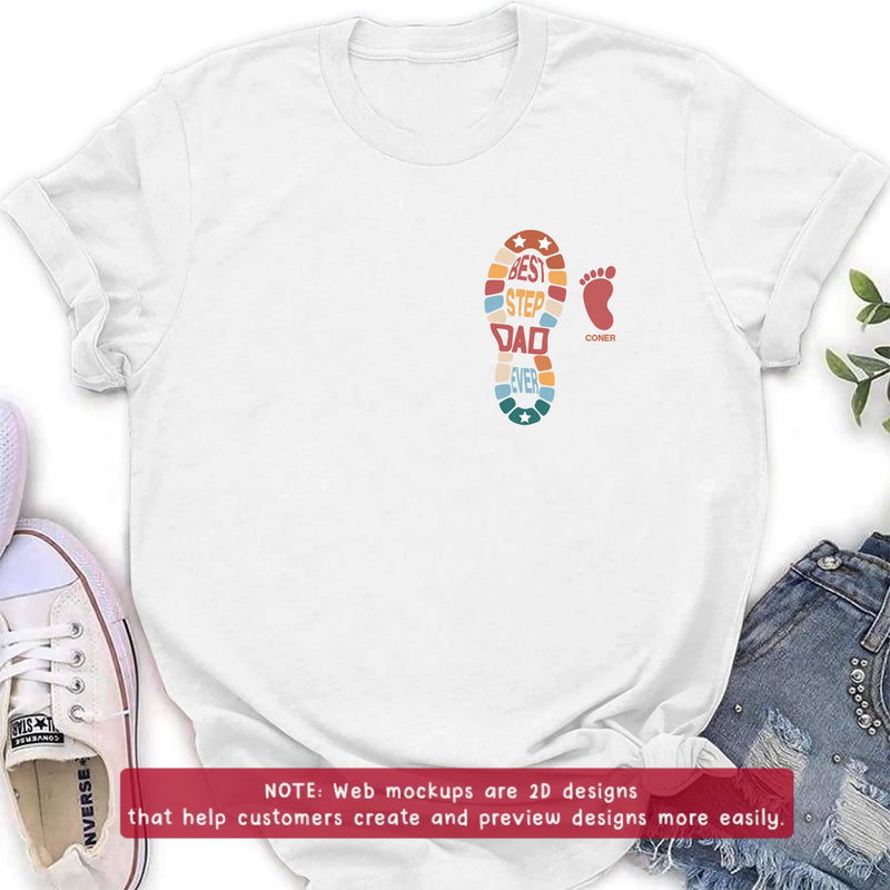 Personalized Best Step Dad Ever Embroidered Shirt/ Hoodie - Father's Day Gift - Up to 5 Kids