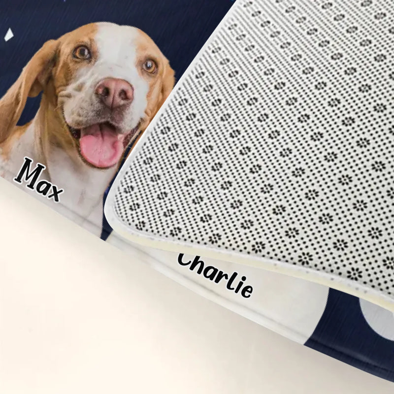 Custom Personalized Dog Patriot Doormat - Gift Idea For Dog Lover - Welcome People Tolerated - Upload Photo - Up to 7 Dogs