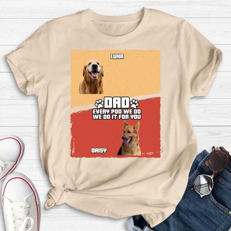 Personalized Funny Dog Dad Shirt/ Hoodie – Upload Photo - Up to 7 Dogs - Gift Idea For Dog Lover, Father's Day