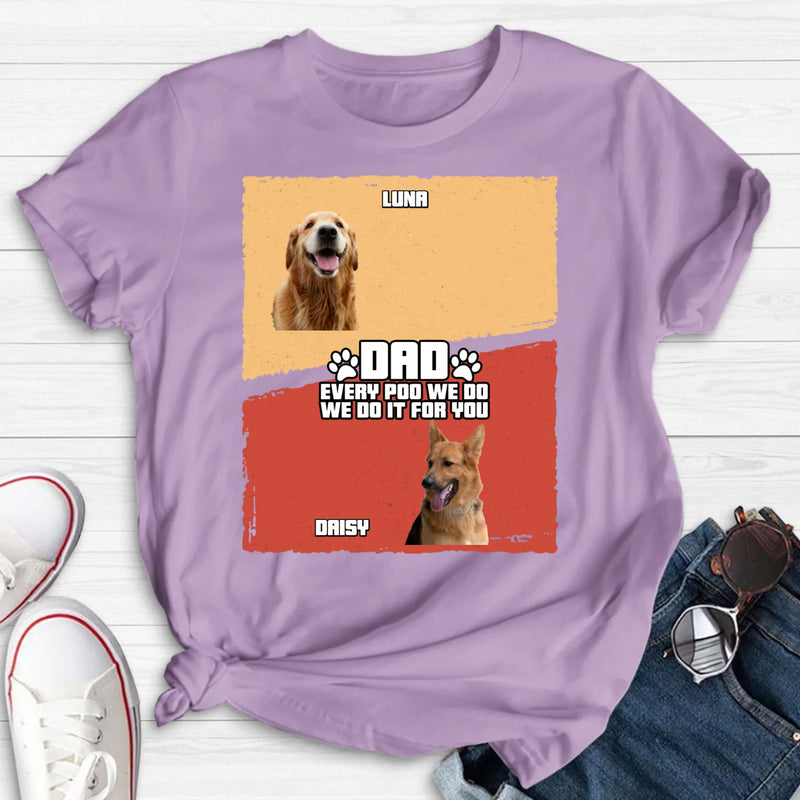 Personalized Funny Dog Dad Shirt/ Hoodie – Upload Photo - Up to 7 Dogs - Gift Idea For Dog Lover, Father's Day