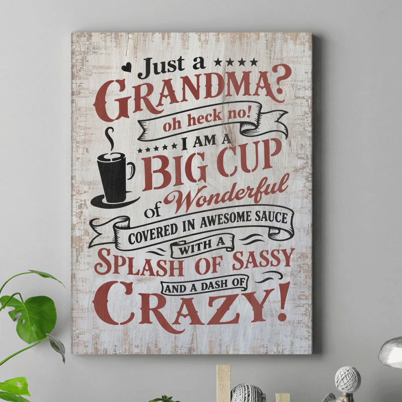 Personalized Grandma Canvas – Funny Gift for Grandma from Grandkids