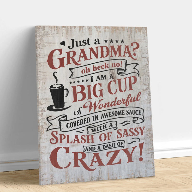 Personalized Grandma Canvas – Funny Gift for Grandma from Grandkids