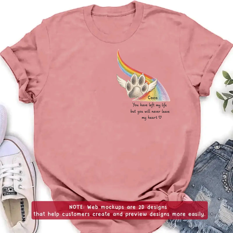 Personalized Embroidered Pet Memorial Shirt/ Hoodie with Up to 3 Pets – Custom Rainbow Bridge Dog Memorial, Pet Loss Sympathy Gift