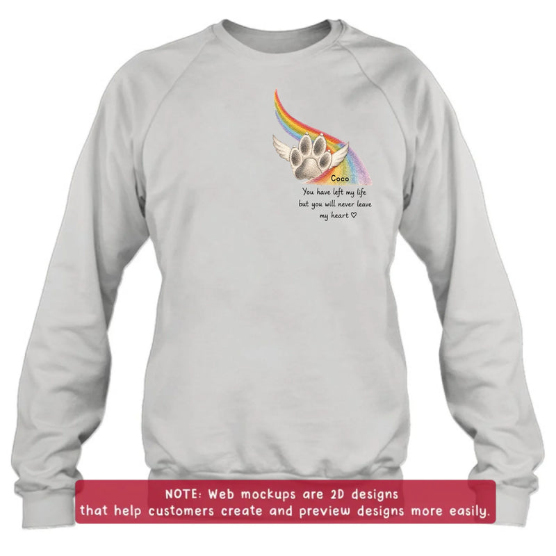 Personalized Embroidered Pet Memorial Shirt/ Hoodie with Up to 3 Pets – Custom Rainbow Bridge Dog Memorial, Pet Loss Sympathy Gift