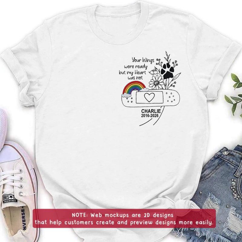 Personalized Embroidered Pet Memorial Shirt/ Hoodie – Custom Dog Memorial Rainbow Bridge Embroidery Sweatshirt, Loss of Dog Sympathy Gift