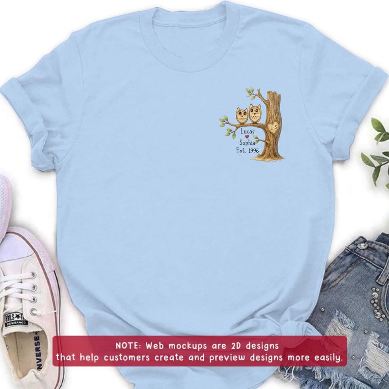 Personalized Old Bird Couple Embroidered Shirt/ Hoodie - Anniversary Gift Idea For Couple/ Husband And Wife