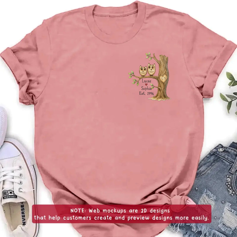 Personalized Old Bird Couple Embroidered Shirt/ Hoodie - Anniversary Gift Idea For Couple/ Husband And Wife