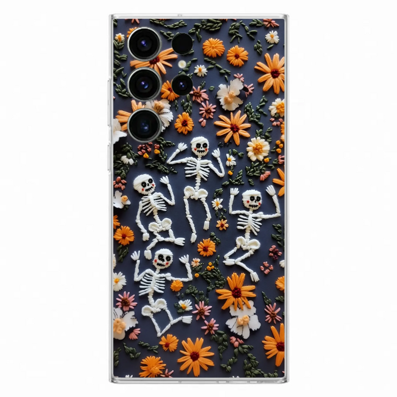 Custom Personalized 3D Skeleton Phone Case - Halloween Gift Idea - Case For iPhone/ Samsung
