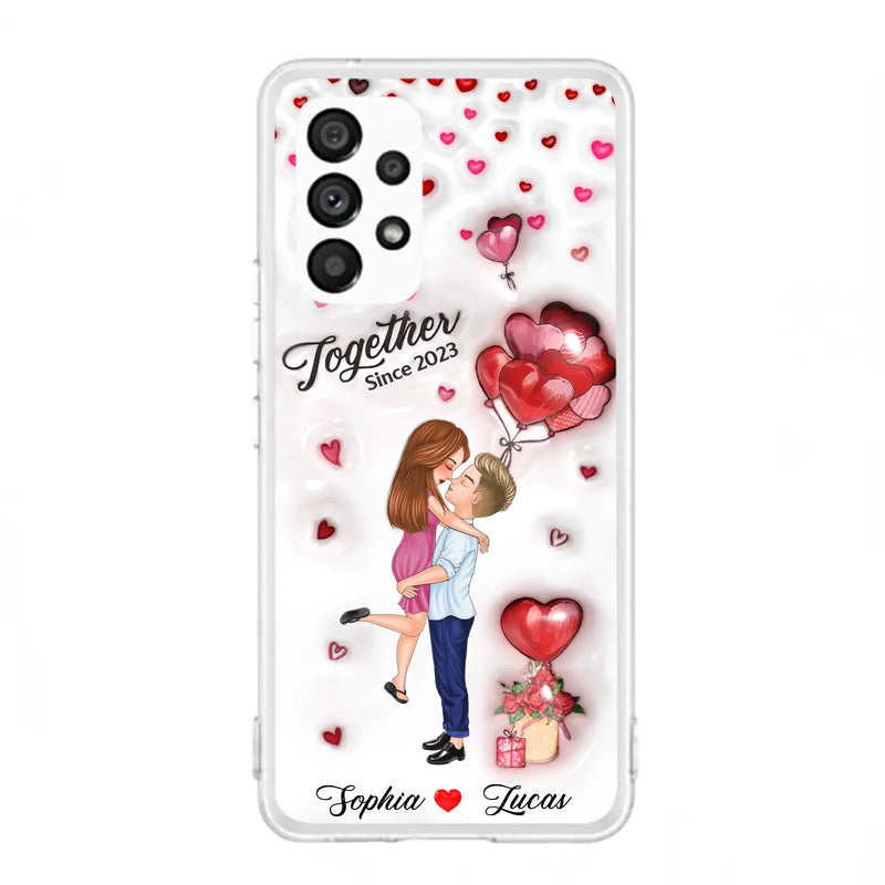 Custom Personalized Couple 3D Phone Case - Gift Idea For Couple - Case For iPhone/ Samsung - Together Since