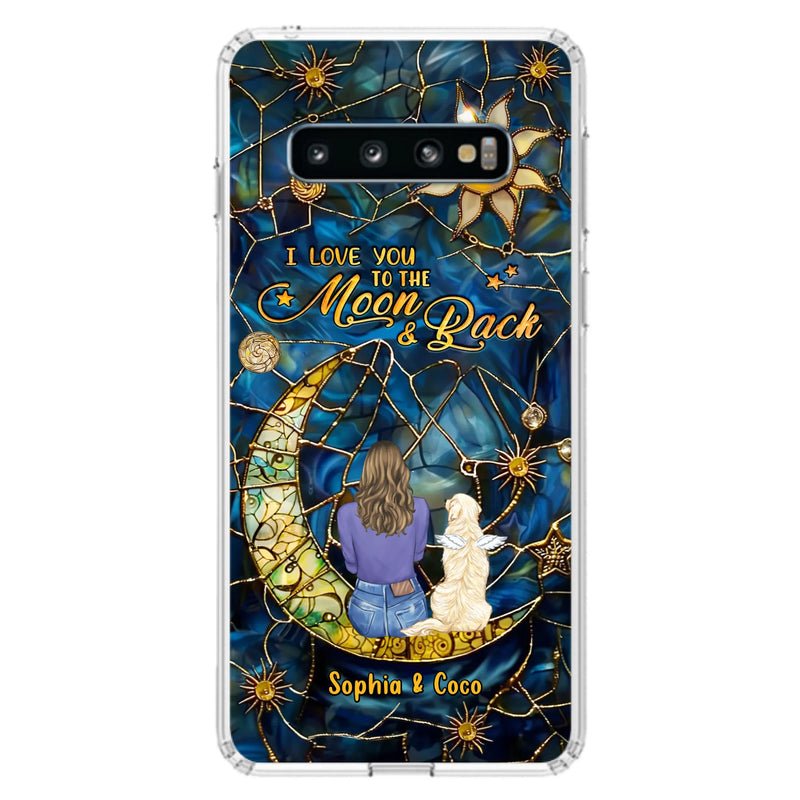 Custom Personalized Memorial Pet Phone Case - Memorial Gift Idea For Pet Lover - Case For iPhone/ Samsung - I Love You To The Moon & Back