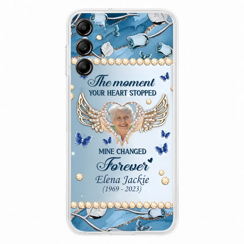 Personalized Memorial Phone Case - Memorial Gift Idea For Family - Case For iPhone/Samsung - The Moment Your Heart Stopped Mine Changed Forever