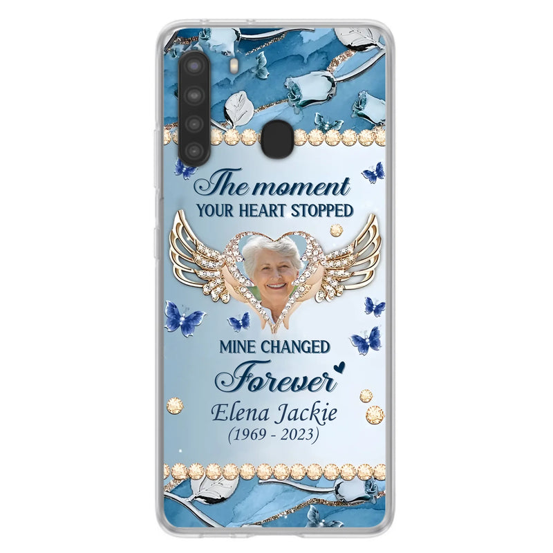 Personalized Memorial Phone Case - Memorial Gift Idea For Family - Case For iPhone/Samsung - The Moment Your Heart Stopped Mine Changed Forever