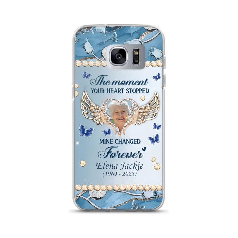 Personalized Memorial Phone Case - Memorial Gift Idea For Family - Case For iPhone/Samsung - The Moment Your Heart Stopped Mine Changed Forever