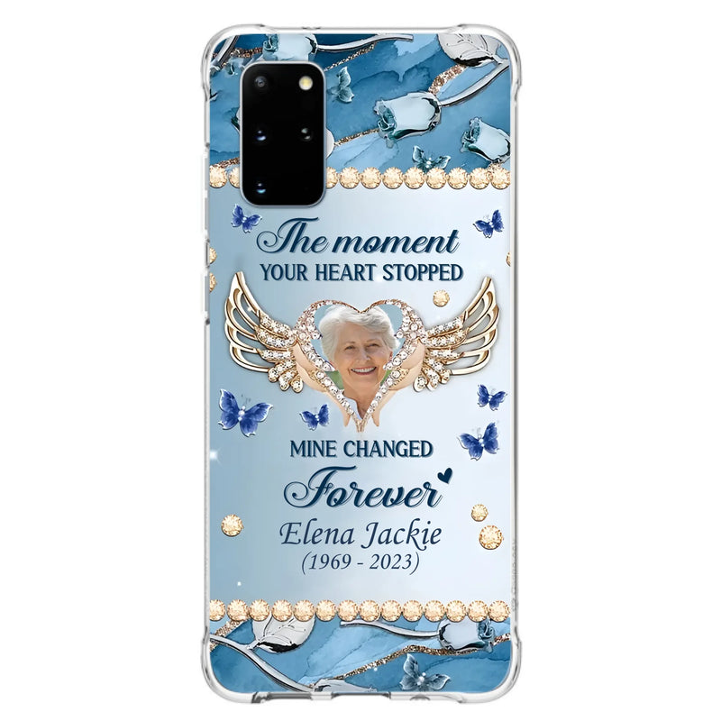Personalized Memorial Phone Case - Memorial Gift Idea For Family - Case For iPhone/Samsung - The Moment Your Heart Stopped Mine Changed Forever