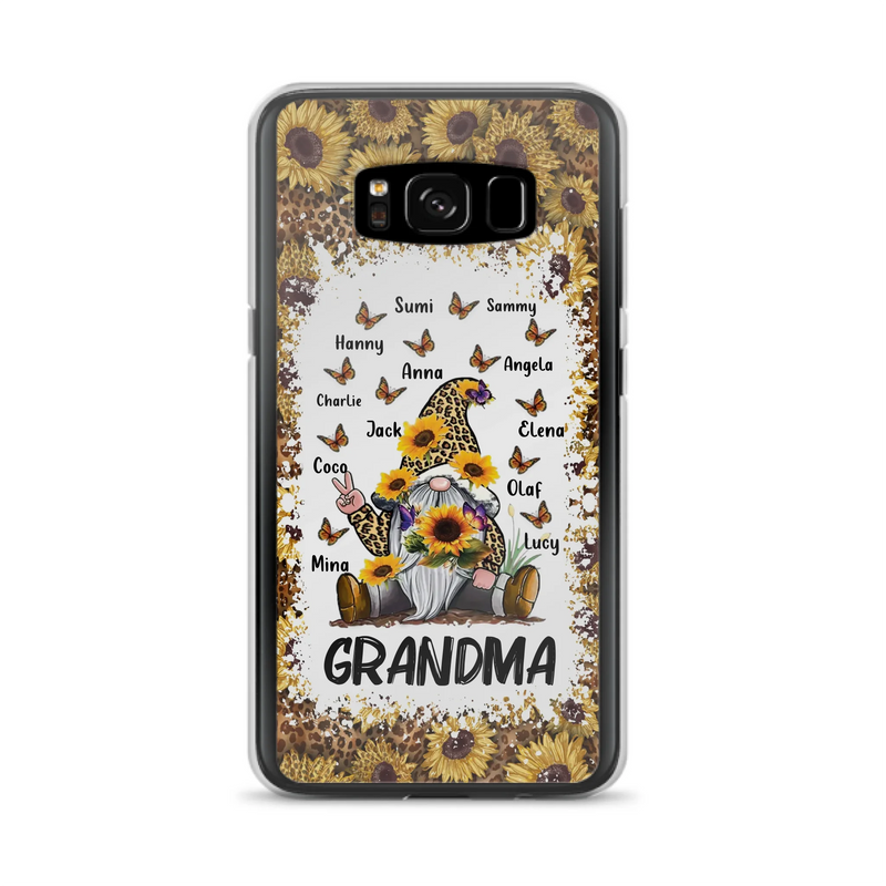 Personalized Sunflower Grandma Phone Case - Gift Idea For Grandma - Up to 12 Kids - Case For iPhone/Samsung