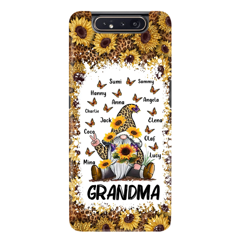 Personalized Sunflower Grandma Phone Case - Gift Idea For Grandma - Up to 12 Kids - Case For iPhone/Samsung