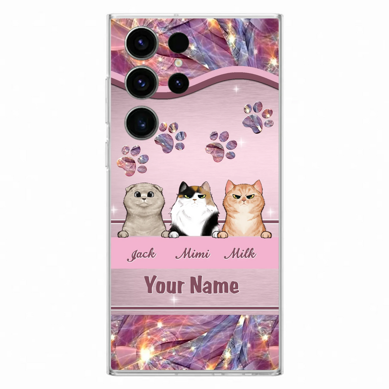 Custom Personalized Cat Phone Case For iPhone And Samsung - Gift Idea For Cat Lover - Up to 3  Cats