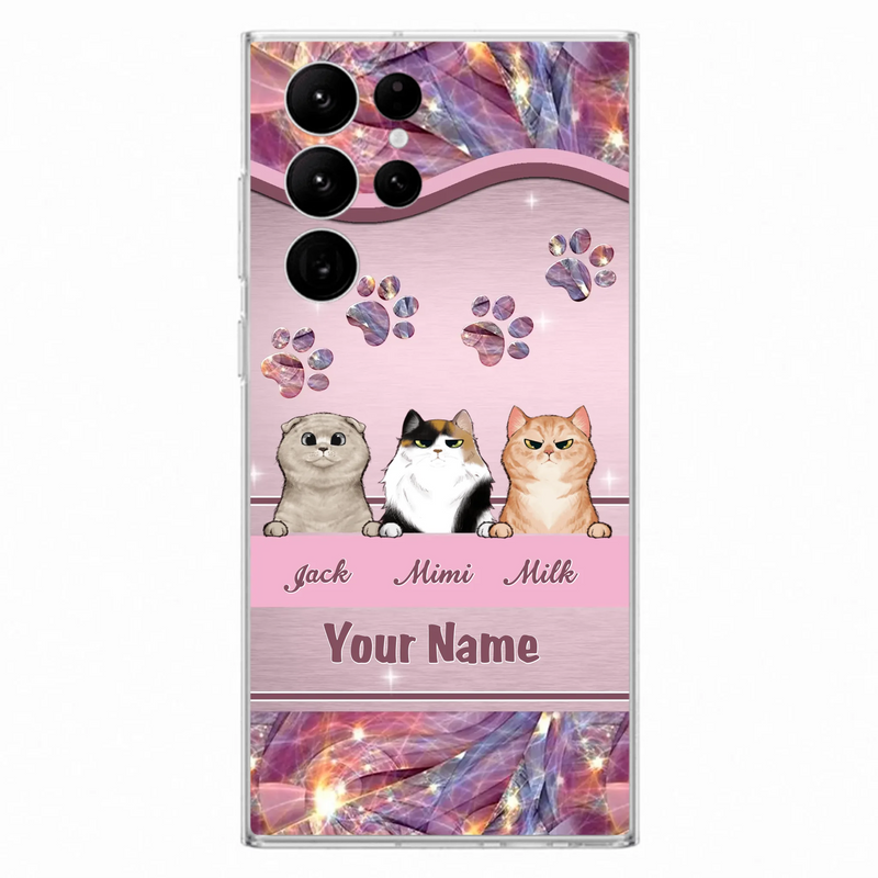 Custom Personalized Cat Phone Case For iPhone And Samsung - Gift Idea For Cat Lover - Up to 3  Cats