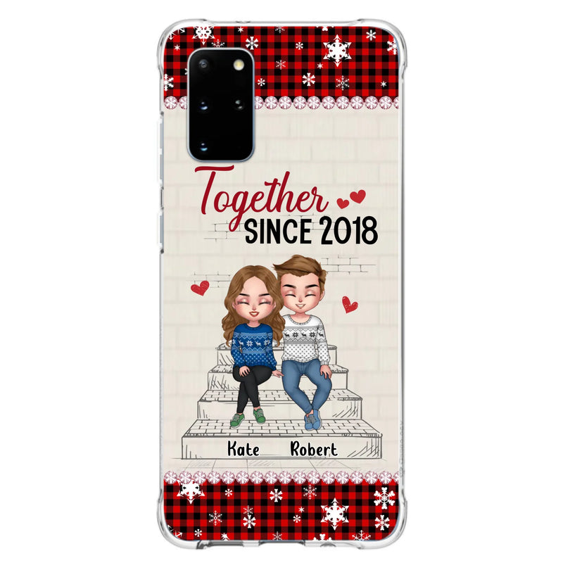 Custom Personalized Christmas Couple Phone Case - Christmas Gift Idea For Couple - Together Since 2018 - Case For iPhone/Samsung