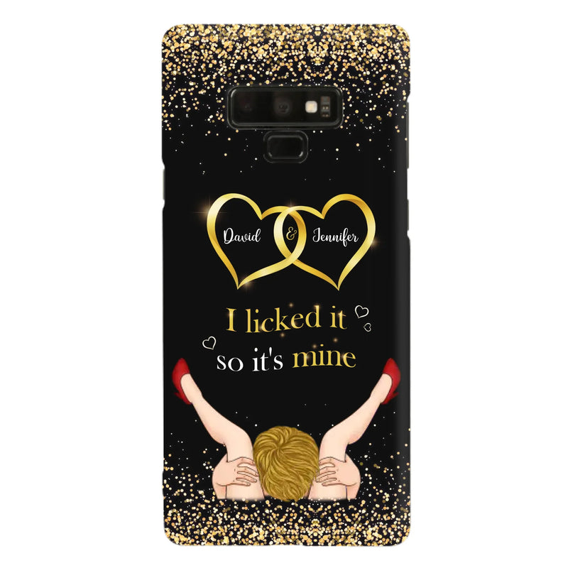 Custom Personalized Couple Phone Case - Gift Idea For Couple/Valentines Day - I Licked It So It's Mine - Case For iPhone/Samsung