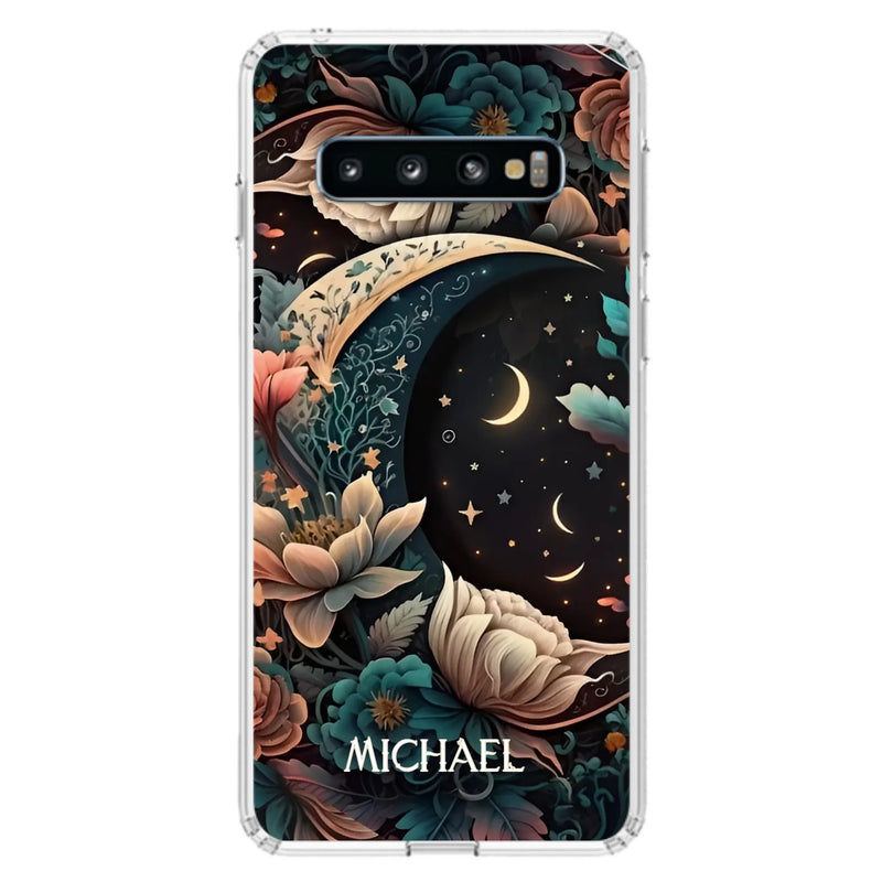 Custom Personalized Cottagecore Floral Sun Moon Stars Phone Case -  Case For iPhone/Samsung