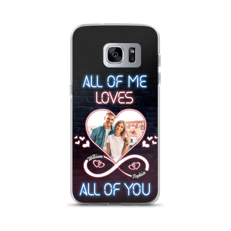 Custom Personalized Couple Photo Phone Case - Christmas Gift Idea For Couple/ Him/ Her - All Of Me Loves All Of You - Case For iPhone/Samsung