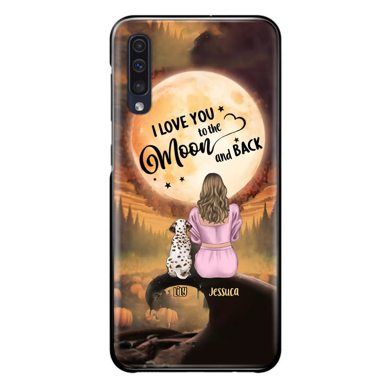 Personalized Memorial Pet Mom Phone Case - Gift Idea For Dog/Cat Owners - I Love You To The Moon And Back - Case For iPhone/Samsung