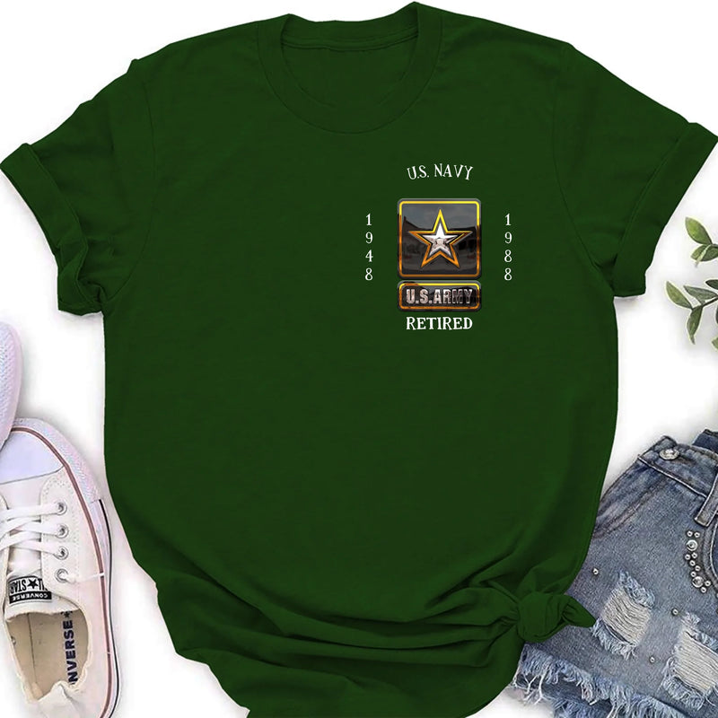Personalized Retired Veteran Shirt/Hoodie - Father's Day Gift Idea for Veteran