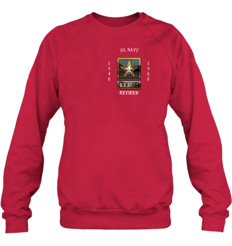 Personalized Retired Veteran Shirt/Hoodie - Father's Day Gift Idea for Veteran