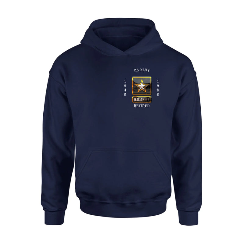 Personalized Retired Veteran Shirt/Hoodie - Father's Day Gift Idea for Veteran