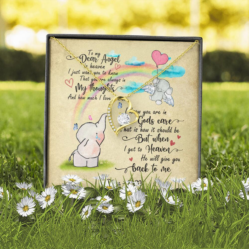 Baby Lost/ Uncarriage/Infant Loss/Stillbirth Jewelry,Message Card - Best Gift For Mother's Day - To My Dear Angel In Heaven - AZBHYU