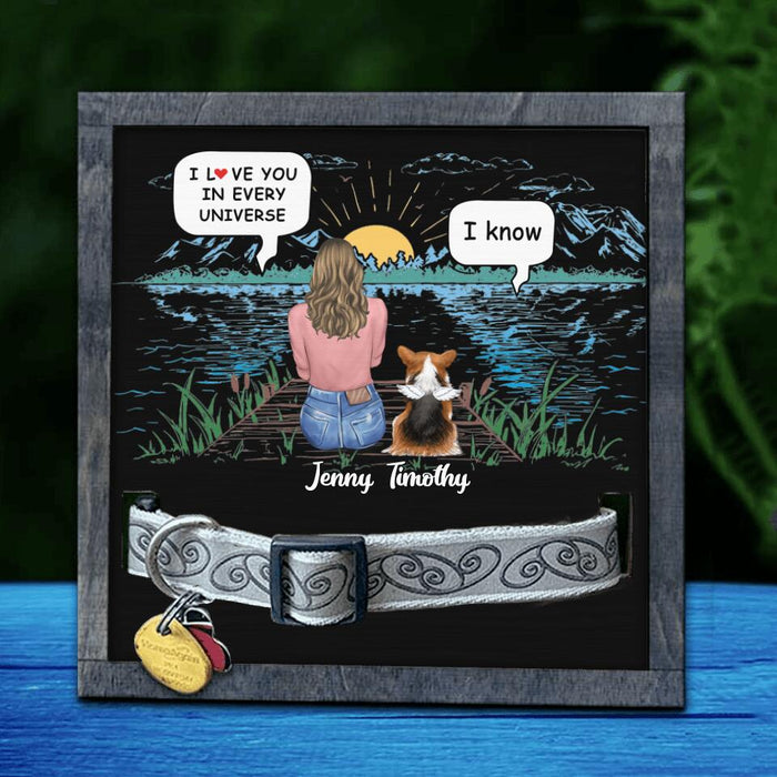 Custom Personalized Memorial Pet Loss Frame - Upto 5 Dogs/Cats - Gift Idea For Mother's Day/Father's Day - I Love You In Every Universe