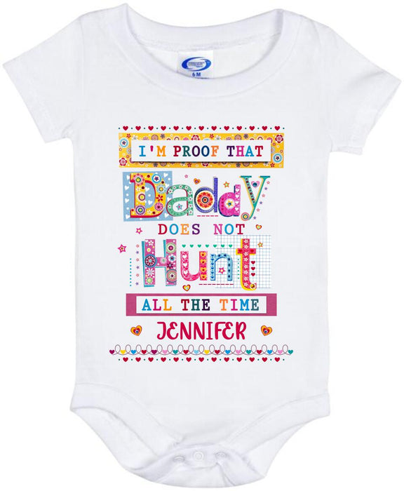 Personalized Daddy Baby Onesie - Gift Idea For Father's Day 2023 - Daddy Doesn't Hunt All The Time