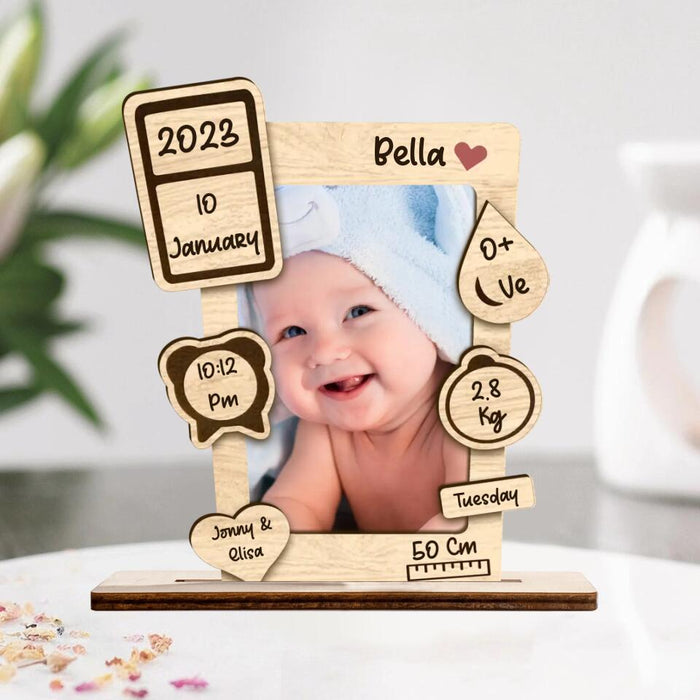 Custom Personalized Baby Photo Wooden Plaque - Gift for Baby/Mother's Day/Father's Day