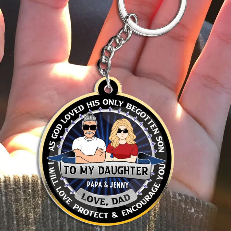 Personalized Mom/Dad Acrylic Keychain - Gift Idea For Mother's Day/Father's Day