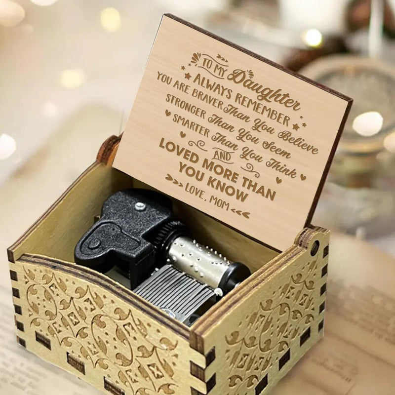 Personalized Love Music Box - Gift Idea For  Mother's Day/Father's Day - Always Remember You Are Braver Than You Believe