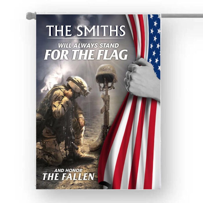 Custom Personalized Veteran House Flag - Best Gift For Memorial Day - The Smiths Will Always Stand For The Flag And Honor The Fallen