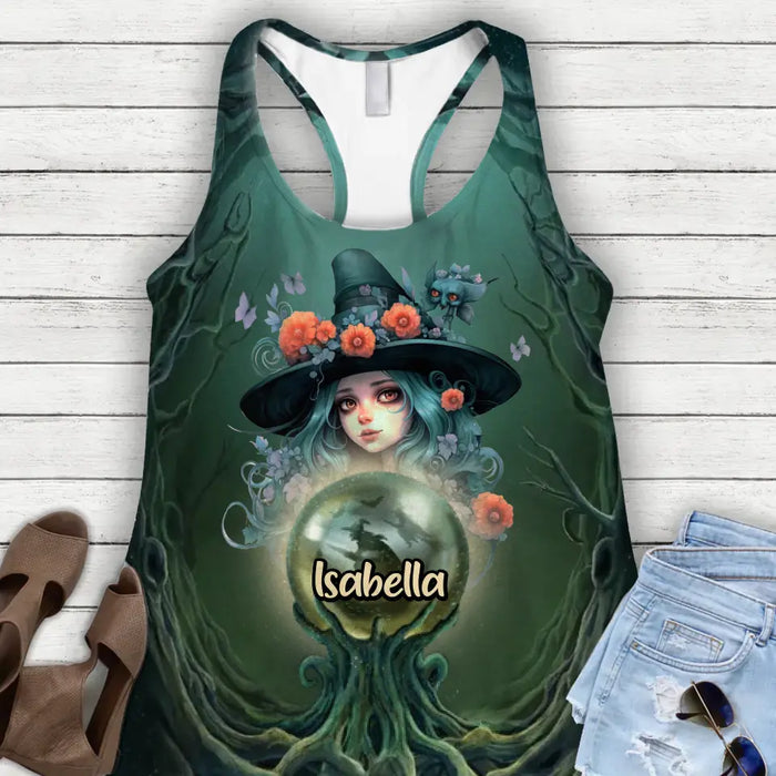 Custom Personalized Witch Photo AOP Tank Top - Halloween Gift Idea for Witch Lovers - I'm A Sage Burning