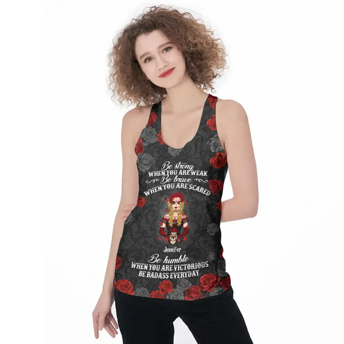 Custom Personalized Witch AOP Tank Top/Leggings - Gift Idea for Halloween - Be Strong When You Are Weak