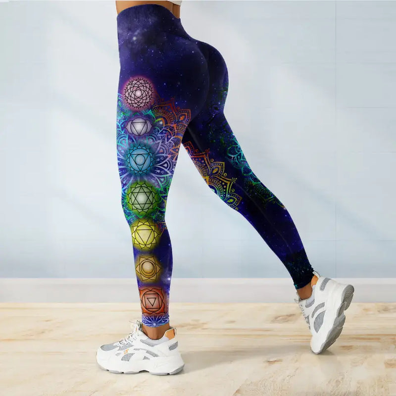 Personalized Yoga AOP Tank Top/Leggings - Gift Idea for Yoga Lovers - I'm Mostly Peace Love And Light