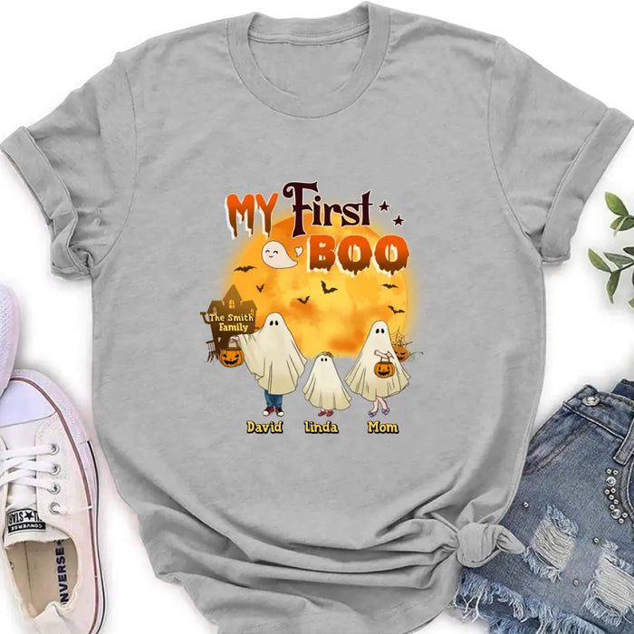 Personalized 1st Halloween Shirt/Baby Onesie - Gift Idea For Halloween/Family - My First Boo